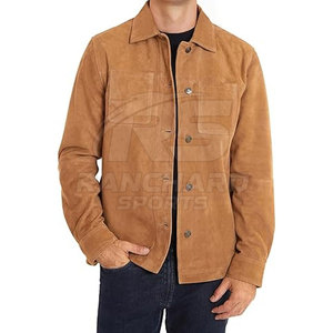 New Arrival <b>Mens</b> Slim Fit <b>Suede</b> Leather <b>Jacket</b> Genuine Soft Touch Casual Classic Winter Streetwear Look - Product Image 2