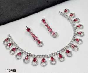 Fancy Collection High Quality SILVER Plated Kundan Pearl Necklace Earring <b>Set</b> Latest Designed Women's Wedding Jewelry Classic - Product Image 1