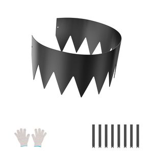 Set da 6 Bordure per Giardino in Acciaio 40x8, Bordi in Metallo Resistenti alla Ruggine, Pieghevoli, Robusti, per Prato, Utensile Manuale - Product Image 1