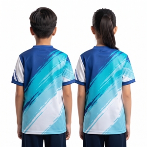 Camiseta Deportiva Sublimada con Cuello en V para Niños y Niñas, Personalizada con el Logotipo del Equipo, Ropa Deportiva Informal, Proveedor de Ropa al por Mayor - Product Image 2