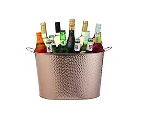 Bañera de Metal Decorativa para Bebidas Frías, Enfriador de Acero Inoxidable para Fiestas, Cubo para Vino y Cerveza, Uso en Mesa - Product Image 2