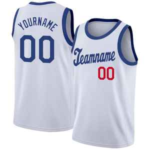 เสื้อกล้ามตาข่ายสีขาวสำหรับบาสเกตบอลแบบซับลิเมชั่นสั่งทำพิเศษสำหรับผู้ใหญ่ทุกเพศ พิมพ์ชื่อทีมและหมายเลข ระบายอากาศได้ดี ชุดกีฬา OEM - Product Image 1