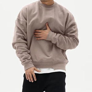 OEM Custom Wholesale <b>Pullover</b> <b>Jumper</b> Blank Boxy Fit Cotton Regular Sleeve Oversized Crewneck Sweatshirt for Men - Product Image 5