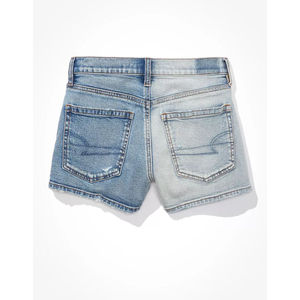 Shorts en jean pour femme, taille haute, extensibles, pliables, respirants, double face, couleur unie, idéaux pour l'été - Product Image 5