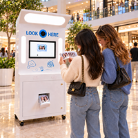 Machine Photobooth Commerciale Tout-en-un avec Imprimante d'Autocollants en Libre-Service pour Salles d'Arcade, Centres Commerciaux, Événements, Mariages et Fêtes