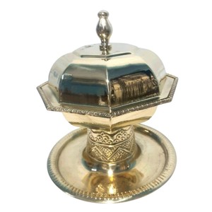 Olla de latón hecha a mano con diseño en relieve dorado, utensilios de cocina árabes para bodas, hoteles y regalos de Ramadán, precio bajo para el hogar. - Product Image 1