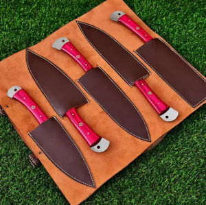Juego de Cuchillos de Cocina Premium de Damasco, Ambidiestros, con Mango de Madera Sostenible, Afilados para Carne, Frutas y Verduras - Uso Profesional - Product Image 6
