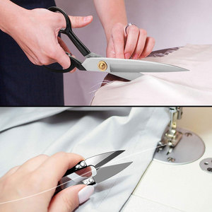 Premium 8 Inch <b>Sewing</b> <b>Scissors</b> and Thread Snips Durable Tailor Shears for Fabric Denim and Craft Cutting - Product Image 6