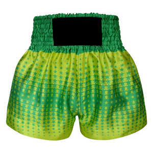 Shorts de Muay Thai en satin bleu pour les tournois amateur, avec fentes latérales hautes pour une liberté de mouvement. - Product Image 1