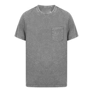 Camiseta Oversize Personalizada con Bordado, Lavado Ácido, 230g, 100% Algodón, para Hombre, Cuello Redondo, Manga Corta, Anti-Pilling - Product Image 3