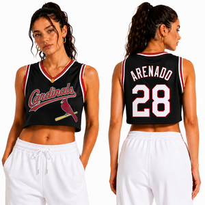 Camiseta de Baloncesto Corta para Mujer al por Mayor, Personalizada con Logotipo del Equipo, Nombre y Número del Jugador Bordados, Top Deportivo de Malla, Estilo Deportivo, OEM - Product Image 3
