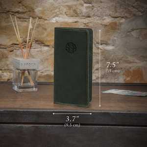 Porte-billets en cuir véritable avec logo en feuille d'or pour restaurant, présentoir de factures personnalisé pour café, livre d'or de luxe pour hôtel LBH-0018 - Product Image 3