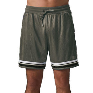 Men 100% Cotton Summer Shorts Breathable Casual Street wear Mesh Shorts <b>Elastic</b> Waist Lightweight Jogging Gym Shorts - Product Image 3