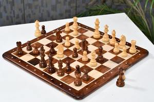 Juego de ajedrez profesional Staunton Tournament Chessmen de 3.75 pulgadas con rey de madera Sheesham al mejor precio - Product Image 3
