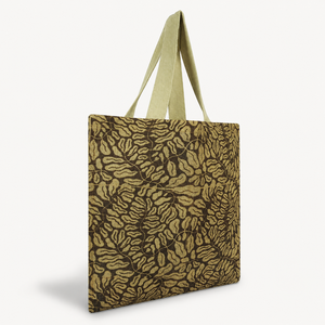 Custom Printed Jute Tote Bag <b>Leaf</b> Pattern Eco Friendly Reusable Promotional Shopping Bag 38x42 cm Custom Logo Wholesale Supplier - Product Image 4