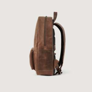 Leather Gym <b>Bag</b> with Spacious Compartments for Sports Travel and Fitness Gear Stylish Leather Backpack for College Office Travel - Product Image 3