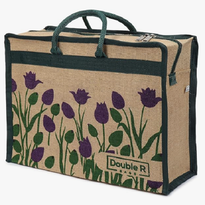 Sac fourre-tout en jute naturel, spacieux et réutilisable, avec poignées robustes pour les courses, la plage, le marché et l'usage quotidien - Product Image 1