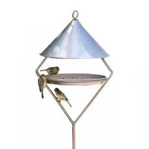 Bol de bain pour oiseaux en verre de 12 pouces, motif plume de paon, pour extérieur, plateau de remplacement pour mangeoire à oiseaux, station d'eau pour oiseaux sauvages, art paysager de jardin - Product Image 1