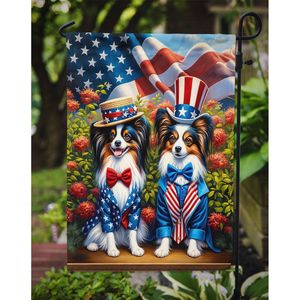 All American Papillon Bandera de jardín multicolor Buzón decorativo y ilustraciones de patio para camas de flores de patio y letreros de césped - Product Image 3