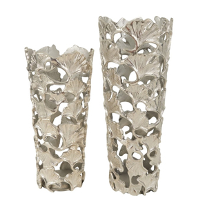 Juego de Floreros de Aluminio Plateado con Diseño Geométrico Clásico, Centro de Mesa Metálico Moderno y Lujoso para Decoración del Hogar y Bodas - Product Image 5