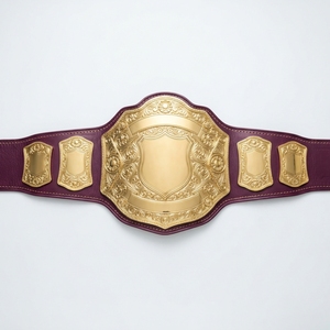 Ceinture de champion en plaque métallique, personnalisée pour la lutte, la boxe, les sports, les trophées, les récompenses, les compétitions, avec sangle en cuir et design personnalisé - Product Image 2