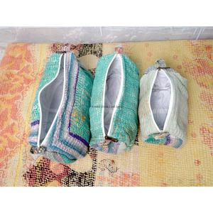 Handmade patchwork colorful Cotton Bohemian Fashion Floral Zipper Closure Chains Toiletry pouch Bags & Cosmetic Pouch Set - Product Image 4