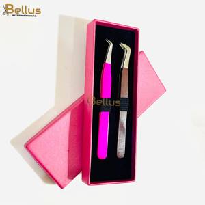 Bellus International Luxury Durable Stainless Steel Smooth Tip Lash Tweezers 45 90 Russian Volume Eyelash Extension <b>Tool</b> Custom - Product Image 3