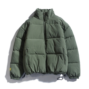 Veste matelassée décontractée pour homme, idéale pour l'hiver et les activités de plein air, col montant, fermeture éclair, couleur unie, légère, respirante et à séchage rapide - Product Image 3