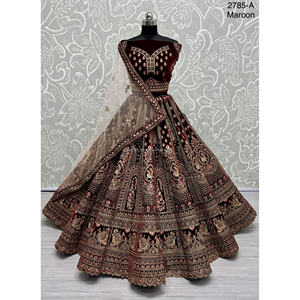 Nupcial Indio Desgaste Terciopelo Colecciones Para Novia Con Zarkhan Trabajo Por Fabzone - Product Image 5