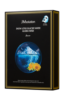 Mascarilla JMSOLUTION SNOW LOTUS GLACIER WATER ALASKA SNOW |   30ML*10EA |   Hidratante para Piel Sensible |   Hialuronato de Sodio |   K-beauty - Product Image 2