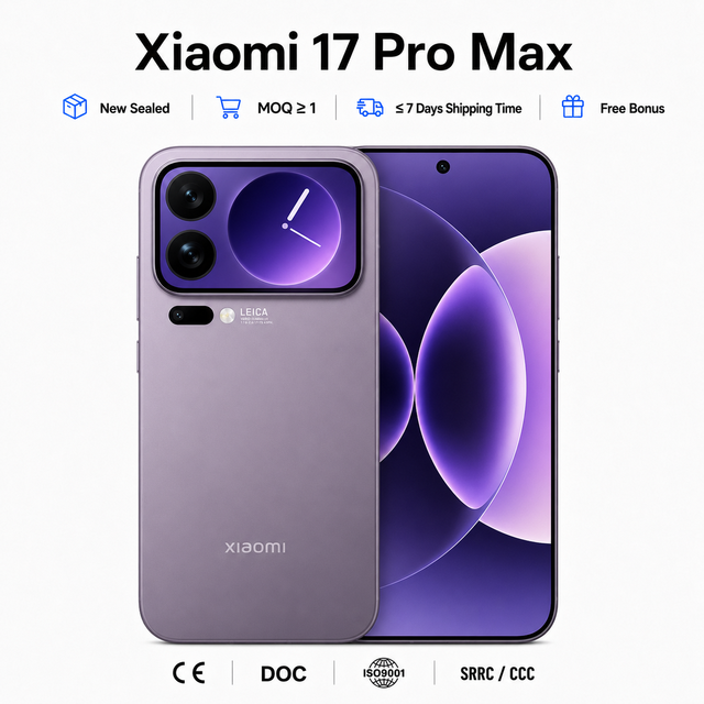 Wholesale New for 17 Pro Max 5G Snapdragon8 Elite Gen5 Unlocked CDMA LTE Smartphone 7500mAh Battery 200MP Camera 6.9" 2K
