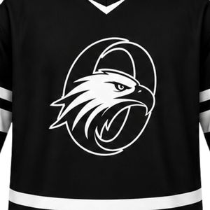Black White Sublimation Ice Hockey Jersey Long Sleeve <b>Athletic</b> Team Uniform Match Shirt Outdoor Training Wear Hockey Sports - Product Image 6