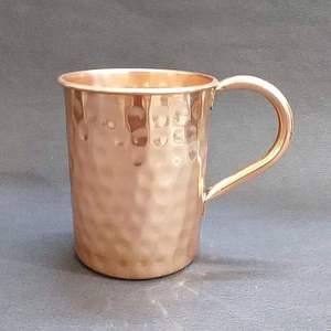 Tasse à boire en cuivre à facettes diamantées, gobelet de luxe pour boissons, mug métallique design, vaisselle élégante, vente en gros, exportation - Product Image 2