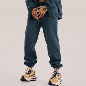 2024 Unisex 100% Cotton Baggy Straight Leg Sweatpants High Quality New Retro Washed Style <b>Men</b> <b>Elastic</b> Waist OEM <b>men's</b> <b>trousers</b> - Product Image 1