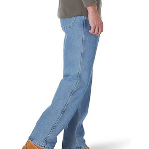 Jeans en denim lavé écologiques de qualité supérieure pour hommes, tissu uni, séchage rapide, style streetwear moderne, confort décontracté pour le printemps/l'hiver - Product Image 4
