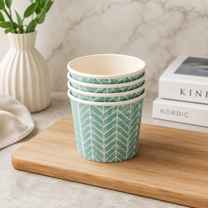 Gobelet à crème glacée jetable en papier à paroi simple, écologique et biodégradable, de qualité alimentaire, avec motif illustré violet, Sweet Moments - Product Image 5