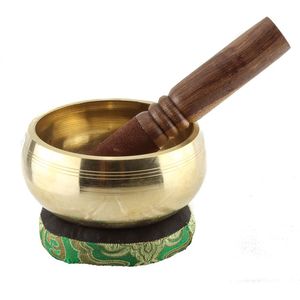 Ensemble de bols chantants en laiton avec marteau de percussion, idéal pour les enseignants en méditation - Product Image 4