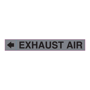 กาวติดป้ายท่อระบายอากาศ Brady Exhaust Air Plenum Duct ขนาด 2.25 x 16 นิ้ว สำหรับท่อ HVAC - Product Image 1