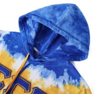 Sigma Gamma Rho <b>Tie</b> <b>Dye</b> <b>Hoodie</b> SGRho Blue Gold Premium Greek Apparel Stylish Sorority Sweatshirt - Product Image 3
