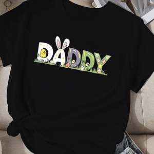 DADDY Casual Print Polyester Knitted Women's <b>Easter</b> Decorations Comfit <b>T</b>-<b>Shirt</b> - Product Image 2