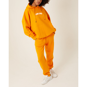 Conjunto Deportivo Personalizado de Algodón para Fabricantes de Ropa: Sudadera con Cremallera Lisa y Pantalones Holgados Unisex - Product Image 5