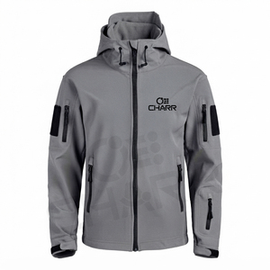 SoftShell Casual Hooded Coat Classic Winter Breaker Men Full-Zip Windproof Camping <b>Fleece</b> Hiking Outdoor <b>Jacket</b> - Product Image 1