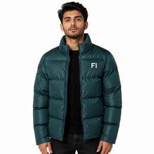 Chaqueta de Plumón Personalizada de Alta Gama para Hombre, Chaqueta Elegante con Forro de Piel de Oveja para Invierno, Chaquetas Personalizadas para Hombre al por Mayor OEM - Product Image 1