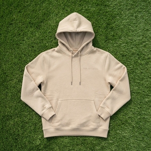 Sudadera con Capucha Beige para Mujer, de Felpa, con Bolsillo Canguro, Estilo Casual, Urbano, con Logotipo Personalizado - Product Image 6