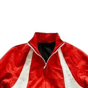 Artículos de Alta Venta, Conjuntos de Pantalones Cortavientos de Nailon Rojos y Blancos con Logotipo Personalizado para Hombre, Ropa Deportiva Transpirable, Chaquetas de Estilo Urbano para Hombre - Product Image 6