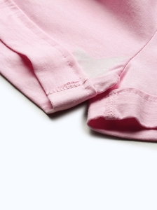 Shorts de Algodón Tejido Estampado Rosa para Mujer, Cintura Media con Cordón, Corte Regular, Casual y Transpirable - Product Image 4