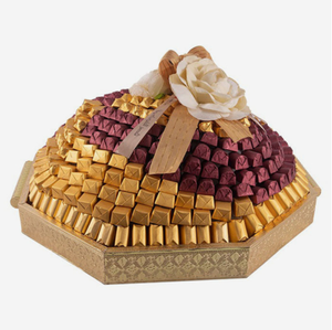 Plateau à chocolat en laiton martelé de luxe, plateaux et plateaux de service pour fruits secs et chocolat, design moderne, sans danger pour les aliments - Product Image 4