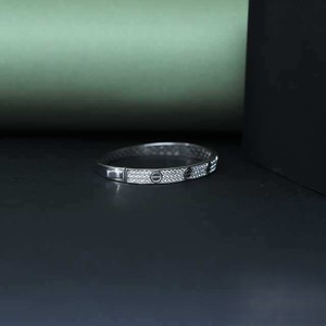 Geometric 925 <b>Silver</b> <b>Cuff</b> <b>Bracelet</b> Rhodium Plated Crystal Inlay Minimalist Unisex Everyday Wear - Product Image 1