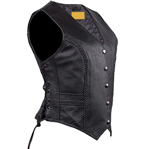 Chaleco de Cuero para Mujer de Alta Calidad, Venta Caliente, Nuevo Modelo 2026, Chaleco de Cuero Genuino para Motocicleta, para Uso Casual al Aire Libre - Product Image 1