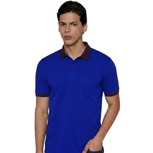 Polo en coton uni pour homme, manches courtes, décontracté, anti-plis, avec poche, coupe classique - Product Image 5